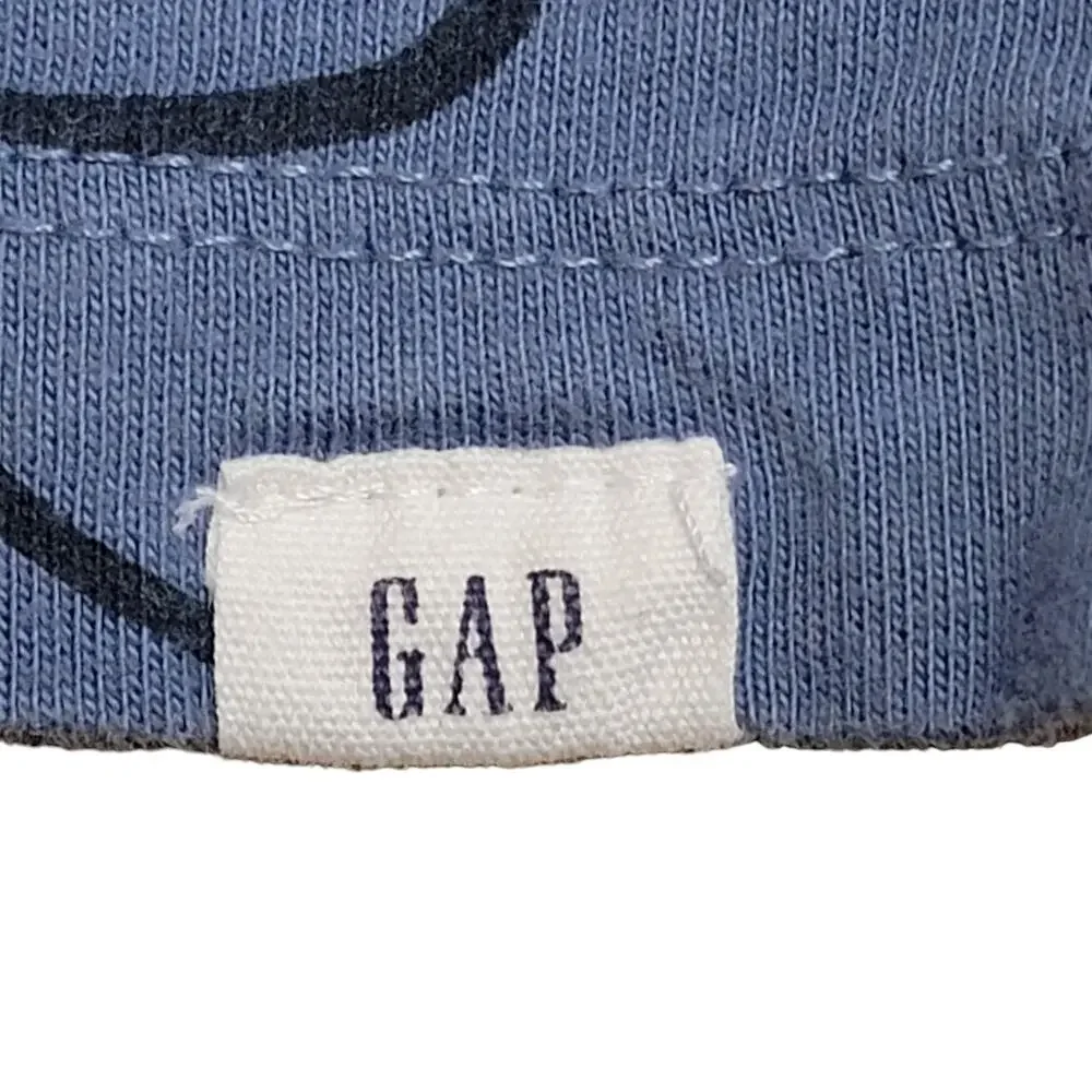 Gap Disney Mickey Mouse Tshirt Boys Sz 12/18M Blue Hello Friends Long Sleeve Top